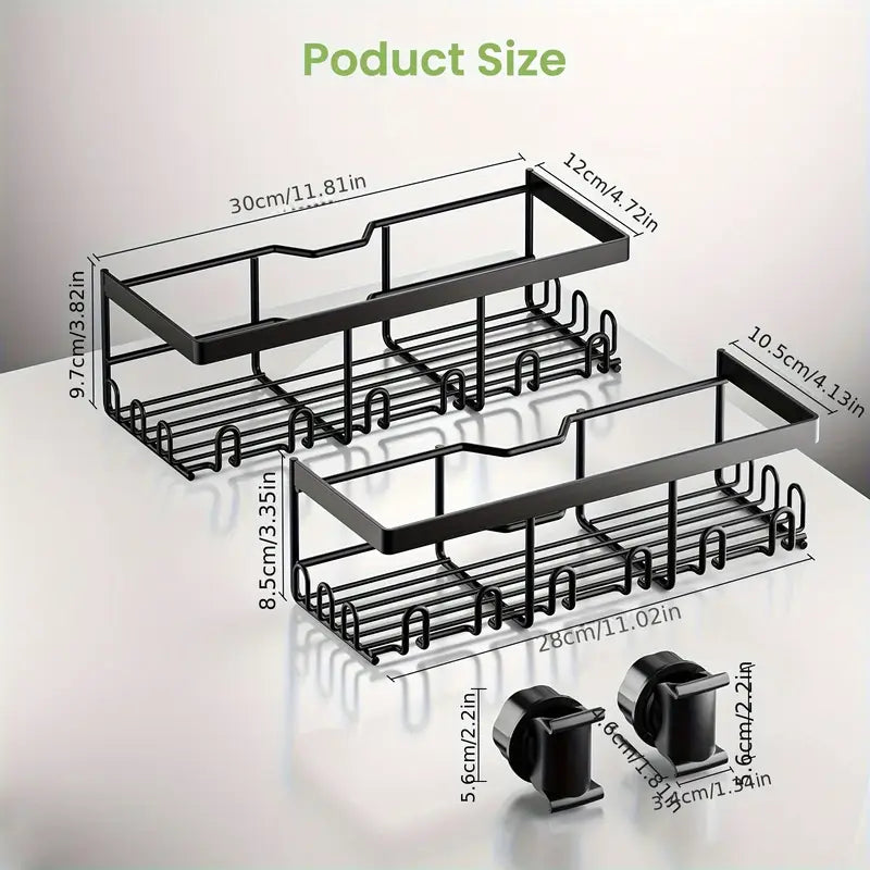 Shower Caddy No Drilling Required  Black