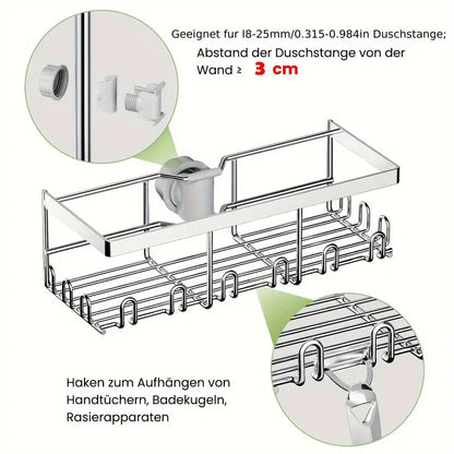 Shower Caddy No Drilling Required White