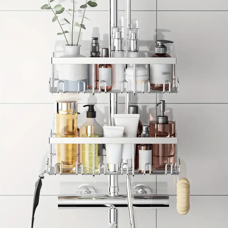 Shower Caddy No Drilling Required White