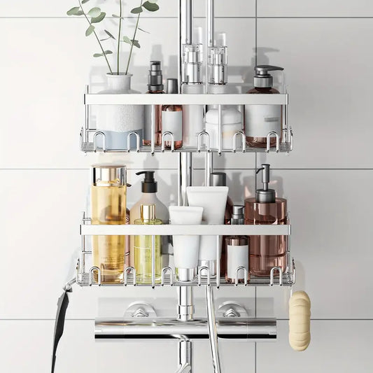 Shower Caddy No Drilling Required White