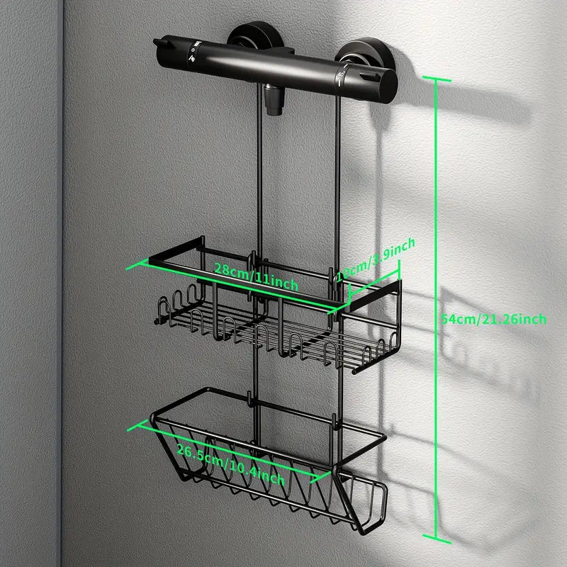 Shower Caddy No Drilling Required Black