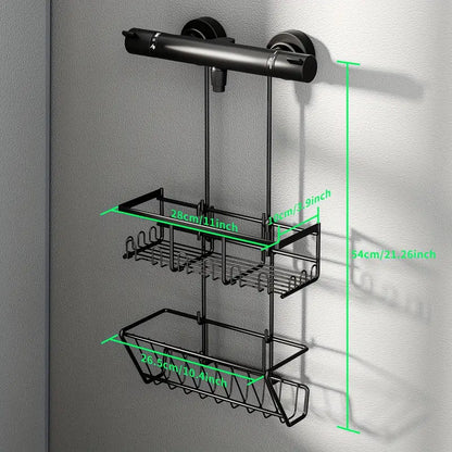 Shower Caddy No Drilling Required Black