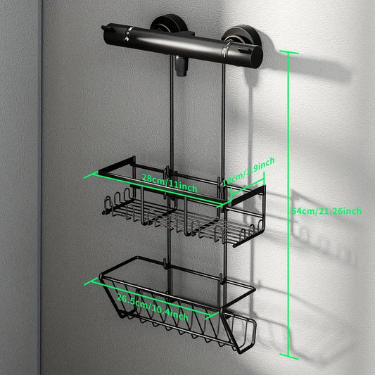 Shower Caddy No Drilling Required Black