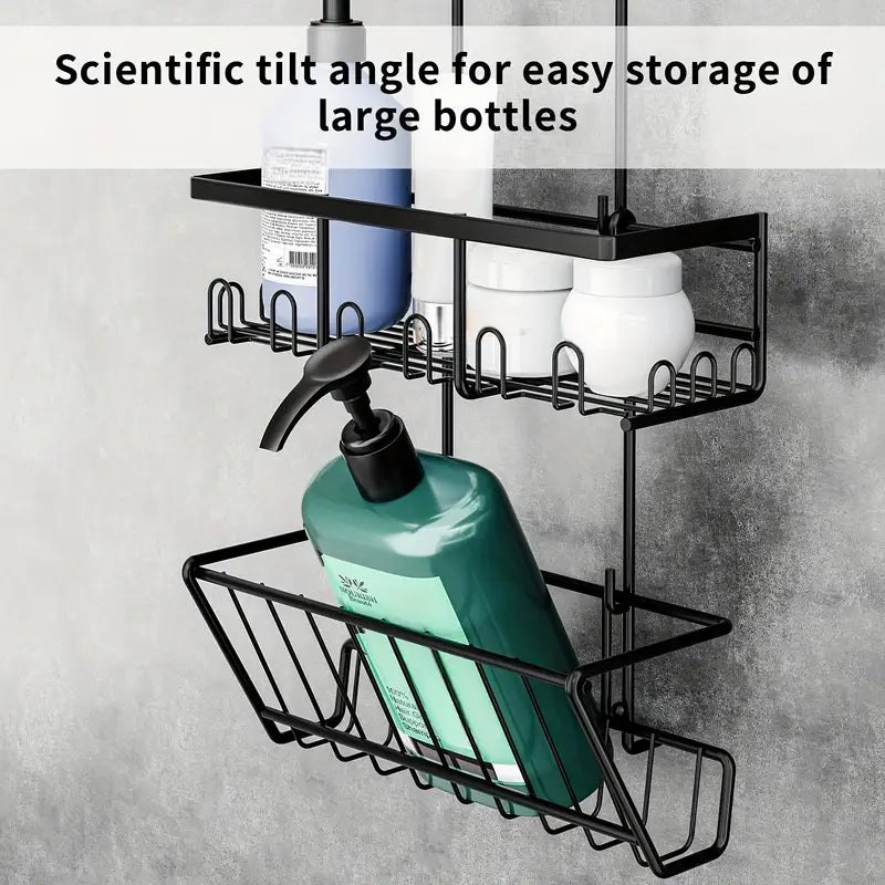 Shower Caddy No Drilling Required Black