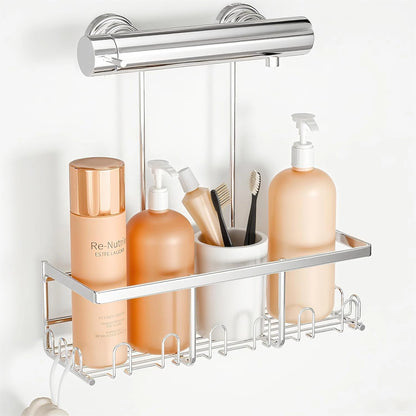 HouseUp® Innovatives Duschregal ohne Bohren & Kleben - Rostfrei Silver